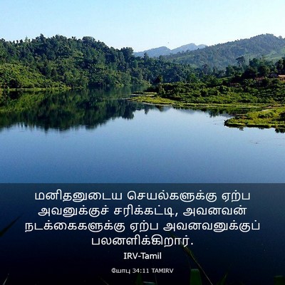 Picture 03 - யோபு 34:11 TAMIRV - மனிதனுடைய - Bible Verse Picture