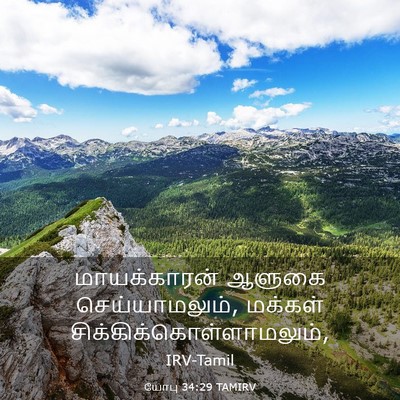 Picture 03 - யோபு 34:29 TAMIRV - மாயக்காரன் ஆளுகை - Bible Verse Picture