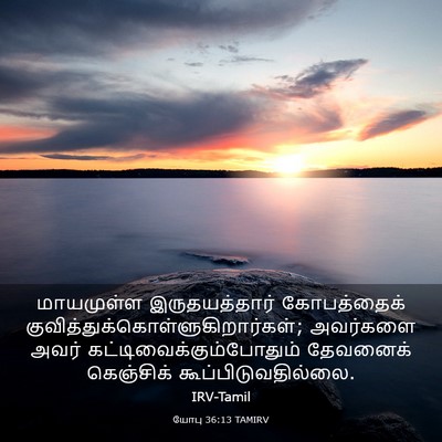 Picture 03 - யோபு 36:13 TAMIRV - மாயமுள்ள - Bible Verse Picture