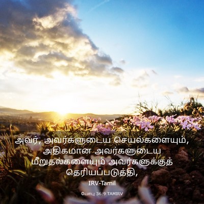 Picture 03 - யோபு 36:9 TAMIRV - அவர், அவர்களுடைய - Bible Verse Picture