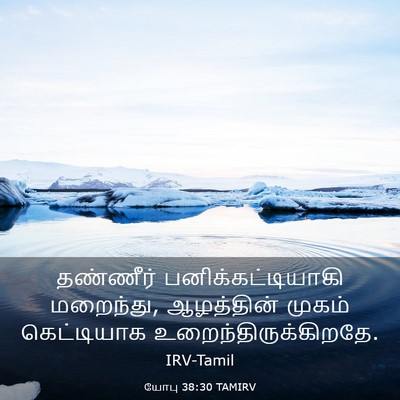 Picture 03 - யோபு 38:30 TAMIRV - தண்ணீர் - Bible Verse Picture