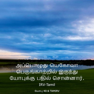 Picture 03 - யோபு 40:6 TAMIRV - அப்பொழுது யெகோவா - Bible Verse Picture