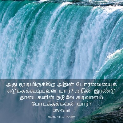 Picture 03 - யோபு 41:13 TAMIRV - அது மூடியிருக்கிற - Bible Verse Picture