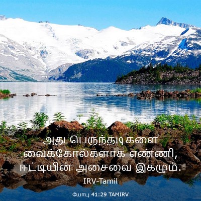 Picture 03 - யோபு 41:29 TAMIRV - அது பெருந்தடிகளை - Bible Verse Picture