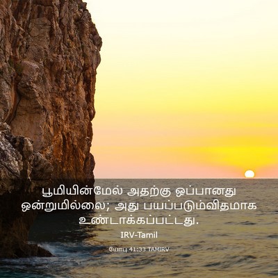 Picture 03 - யோபு 41:33 TAMIRV - பூமியின்மேல் - Bible Verse Picture