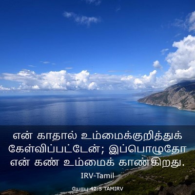 Picture 03 - யோபு 42:5 TAMIRV - என் காதால் - Bible Verse Picture