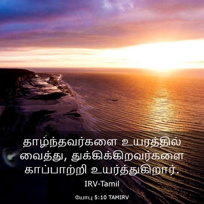 Picture 03 - யோபு 5:10 TAMIRV - தாழ்ந்தவர்களை - Bible Verse Picture