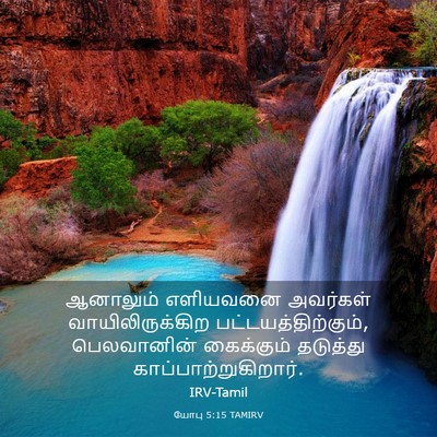 Picture 03 - யோபு 5:15 TAMIRV - ஆனாலும் எளியவனை - Bible Verse Picture