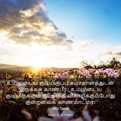 Picture 03 - யோபு 5:24 TAMIRV - உம்முடைய - Bible Verse Picture
