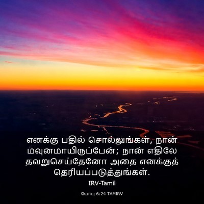 Picture 03 - யோபு 6:24 TAMIRV - எனக்கு பதில் - Bible Verse Picture