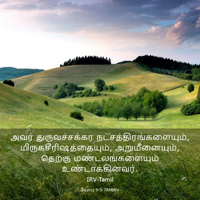 Picture 03 - யோபு 9:9 TAMIRV - அவர் துருவச்சக்கர - Bible Verse Picture