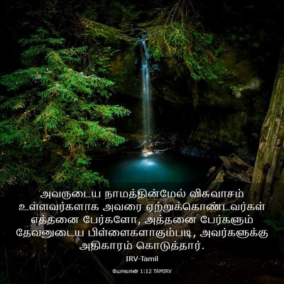 Picture 03 - யோவான் 1:12 TAMIRV - அவருடைய - Bible Verse Picture