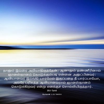 Picture 03 - யோவான் 1:33 TAMIRV - நானும் இவரை - Bible Verse Picture