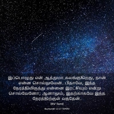 Picture 03 - யோவான் 12:27 TAMIRV - இப்பொழுது என் - Bible Verse Picture
