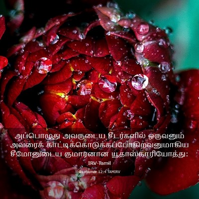 Picture 03 - யோவான் 12:4 TAMIRV - அப்பொழுது அவருடைய - Bible Verse Picture