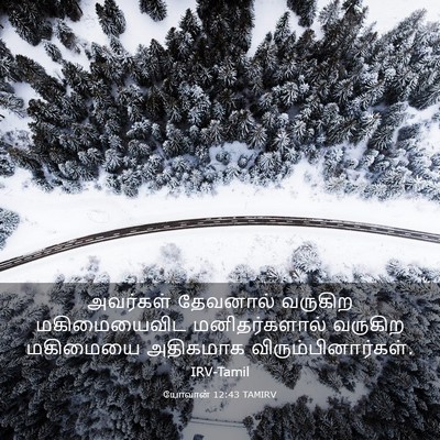 Picture 03 - யோவான் 12:43 TAMIRV - அவர்கள் தேவனால் - Bible Verse Picture