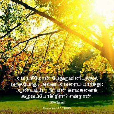 Picture 03 - யோவான் 13:6 TAMIRV - அவர் சீமோன் - Bible Verse Picture