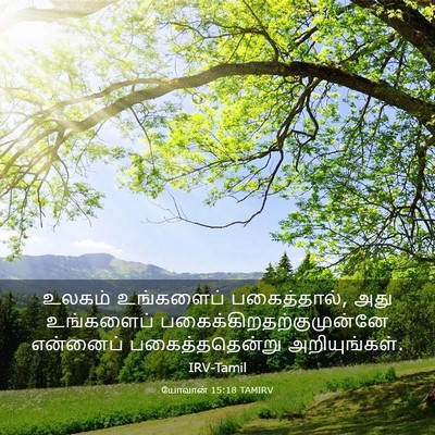 Picture 03 - யோவான் 15:18 TAMIRV - உலகம் உங்களைப் - Bible Verse Picture