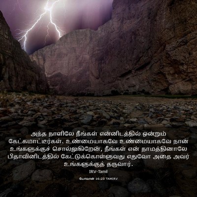 Picture 03 - யோவான் 16:23 TAMIRV - அந்த நாளிலே - Bible Verse Picture
