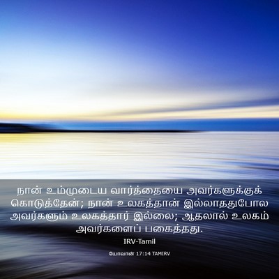 Picture 03 - யோவான் 17:14 TAMIRV - நான் உம்முடைய - Bible Verse Picture