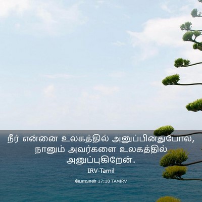 Picture 03 - யோவான் 17:18 TAMIRV - நீர் என்னை - Bible Verse Picture