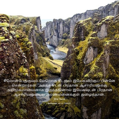 Picture 03 - யோவான் 18:15 TAMIRV - சீமோன்பேதுருவும் - Bible Verse Picture
