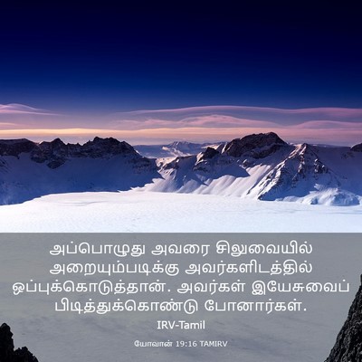 Picture 03 - யோவான் 19:16 TAMIRV - அப்பொழுது அவரை - Bible Verse Picture