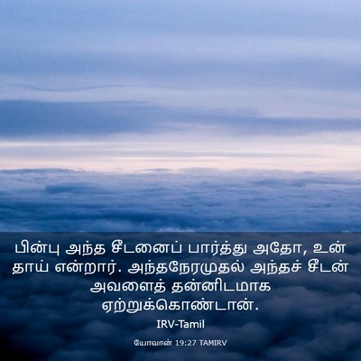 Picture 03 - யோவான் 19:27 TAMIRV - பின்பு அந்த - Bible Verse Picture