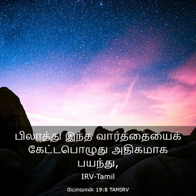 Picture 03 - யோவான் 19:8 TAMIRV - பிலாத்து இந்த - Bible Verse Picture