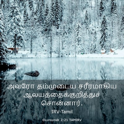 Picture 03 - யோவான் 2:21 TAMIRV - அவரோ தம்முடைய - Bible Verse Picture