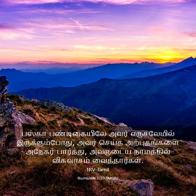 Picture 03 - யோவான் 2:23 TAMIRV - பஸ்கா பண்டிகையிலே - Bible Verse Picture