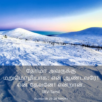 Picture 03 - யோவான் 20:28 TAMIRV - தோமா அவருக்கு - Bible Verse Picture