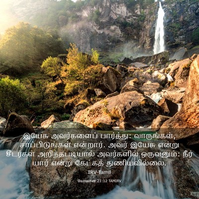 Picture 03 - யோவான் 21:12 TAMIRV - இயேசு அவர்களைப் - Bible Verse Picture