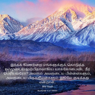 Picture 03 - யோவான் 4:12 TAMIRV - இந்தக் கிணற்றை - Bible Verse Picture