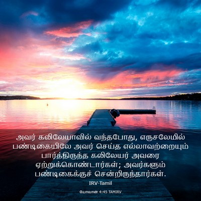 Picture 03 - யோவான் 4:45 TAMIRV - அவர் கலிலேயாவில் - Bible Verse Picture