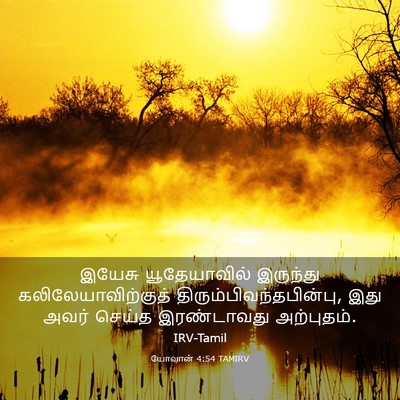 Picture 03 - யோவான் 4:54 TAMIRV - இயேசு யூதேயாவில் - Bible Verse Picture