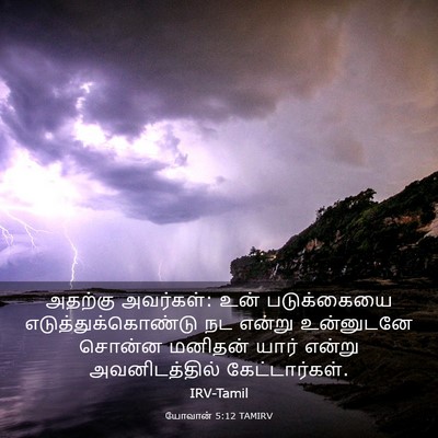 Picture 03 - யோவான் 5:12 TAMIRV - அதற்கு அவர்கள்: - Bible Verse Picture