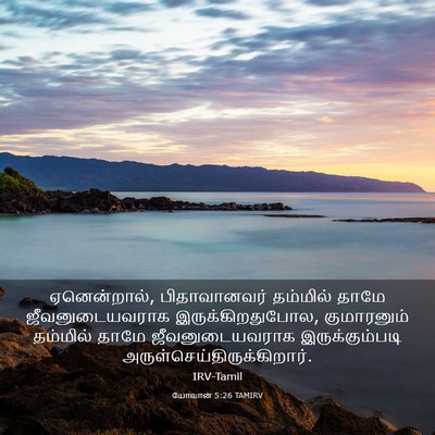 Picture 03 - யோவான் 5:26 TAMIRV - ஏனென்றால், - Bible Verse Picture