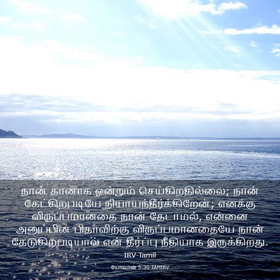 Picture 03 - யோவான் 5:30 TAMIRV - நான் தானாக - Bible Verse Picture