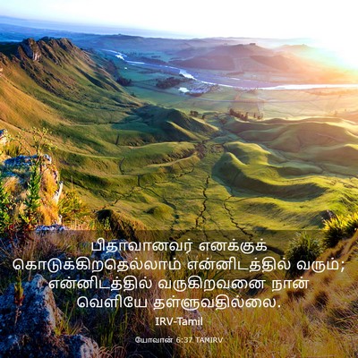 Picture 03 - யோவான் 6:37 TAMIRV - பிதாவானவர் - Bible Verse Picture