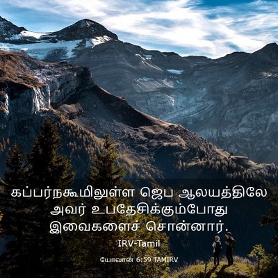 Picture 03 - யோவான் 6:59 TAMIRV - கப்பர்நகூமிலுள்ள - Bible Verse Picture
