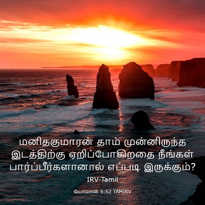 Picture 03 - யோவான் 6:62 TAMIRV - மனிதகுமாரன் தாம் - Bible Verse Picture