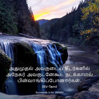 Picture 03 - யோவான் 6:66 TAMIRV - அதுமுதல் அவருடைய - Bible Verse Picture