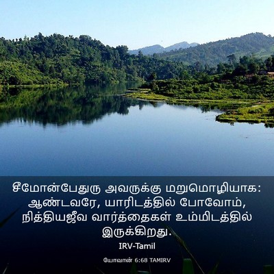 Picture 03 - யோவான் 6:68 TAMIRV - சீமோன்பேதுரு - Bible Verse Picture