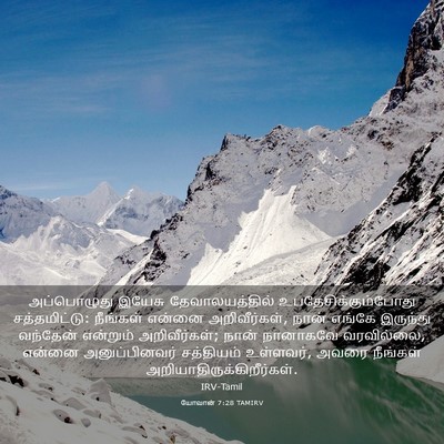 Picture 03 - யோவான் 7:28 TAMIRV - அப்பொழுது இயேசு - Bible Verse Picture