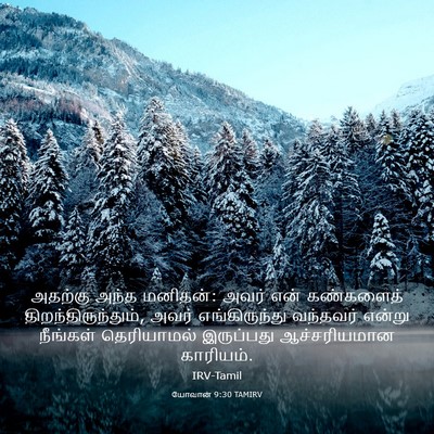 Picture 03 - யோவான் 9:30 TAMIRV - அதற்கு அந்த - Bible Verse Picture