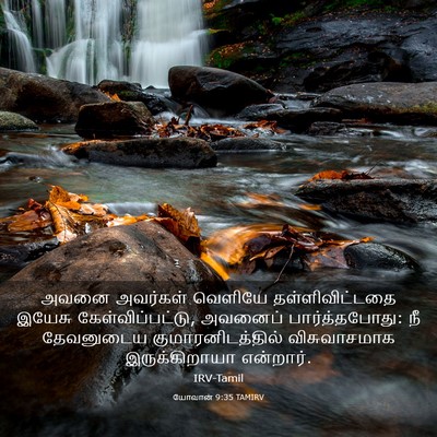 Picture 03 - யோவான் 9:35 TAMIRV - அவனை அவர்கள் - Bible Verse Picture