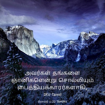 Picture 03 - ரோமர் 1:22 TAMIRV - அவர்கள் தங்களை - Bible Verse Picture