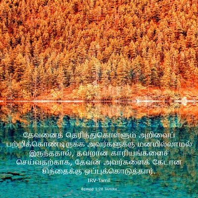 Picture 03 - ரோமர் 1:28 TAMIRV - தேவனைத் - Bible Verse Picture