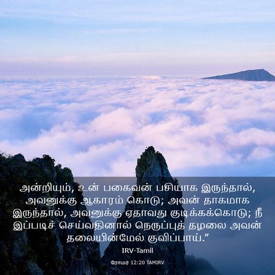 Picture 03 - ரோமர் 12:20 TAMIRV - அன்றியும், உன் - Bible Verse Picture